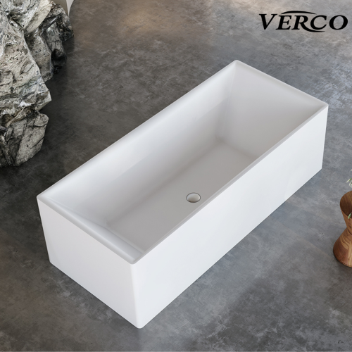 بانيو ديكور فيركو أبيض مقاس VERCO 160X70 cm