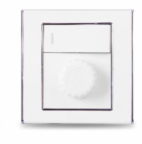 دايمر+مفتاح أبيض/رمادي 7*7 V3