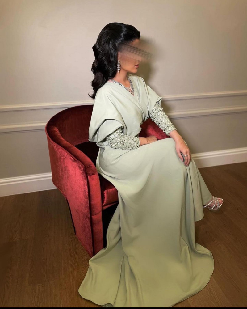 فستان كريب سهره فخم ومميز
