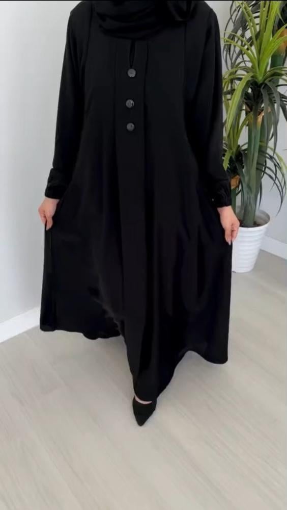 عباية بازرار أنيقة وعصرية مصنوعة من قماش عالي الجودة