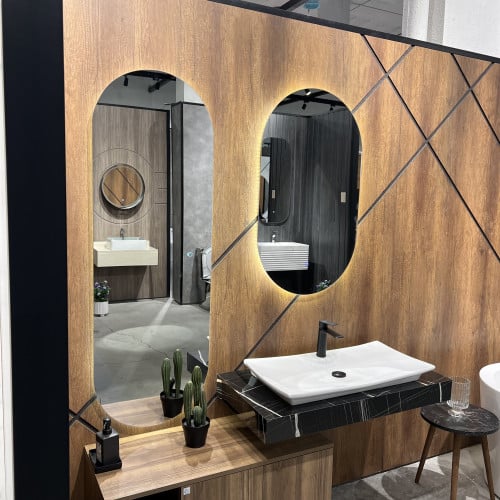 طقم مغسلة اسود مع بني 160سم - WA02-BR