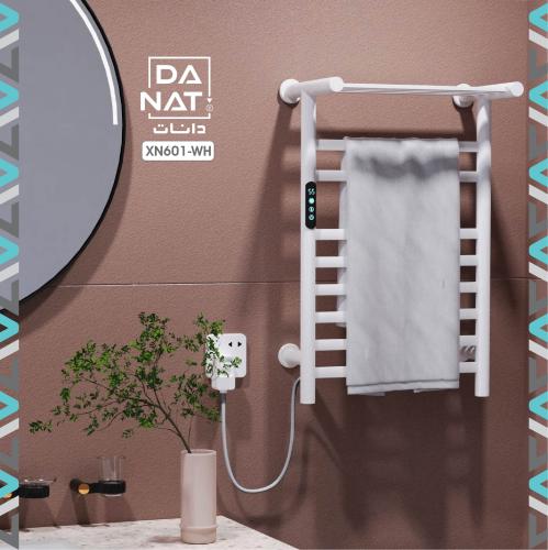 سخان تدفئة ملابس مع رف أبيض 65 سم