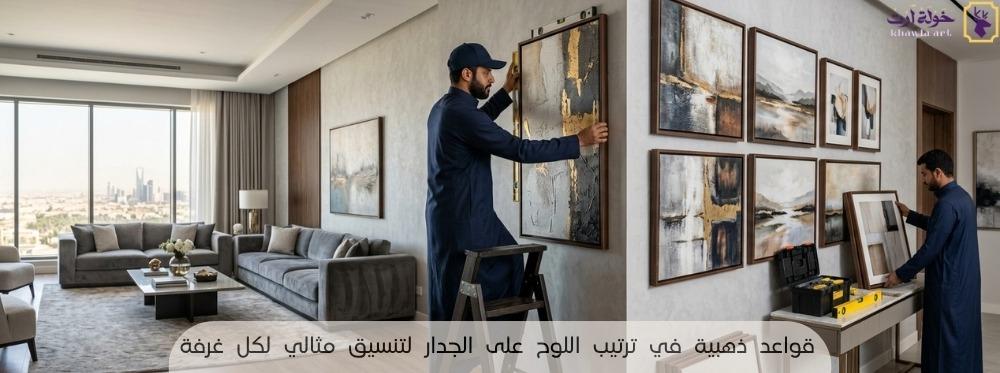 ترتيب اللوح على الجدار