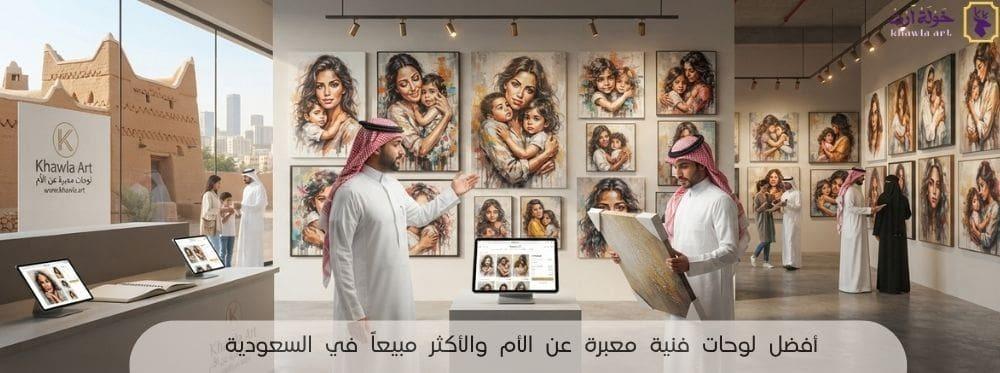 لوحات فنية معبرة عن الأم