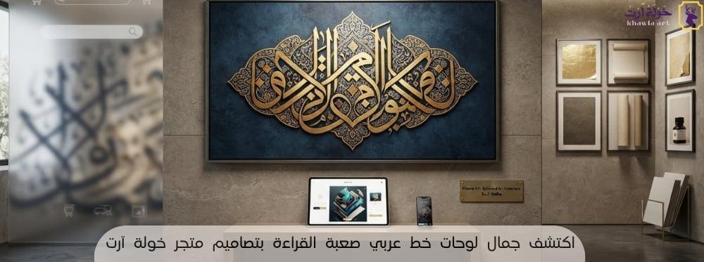 لوحات خط عربي صعبة القراءة