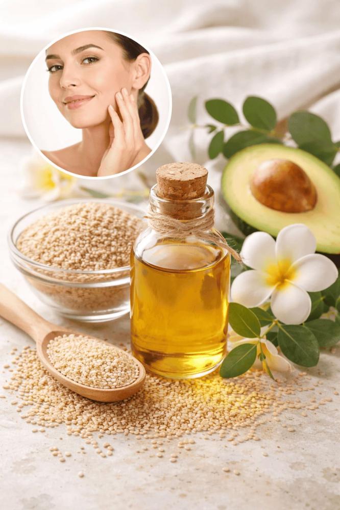 فوائد زيت السمسم لإزالة تجاعيد البشرة | سر طبيعي لبشرة شابة