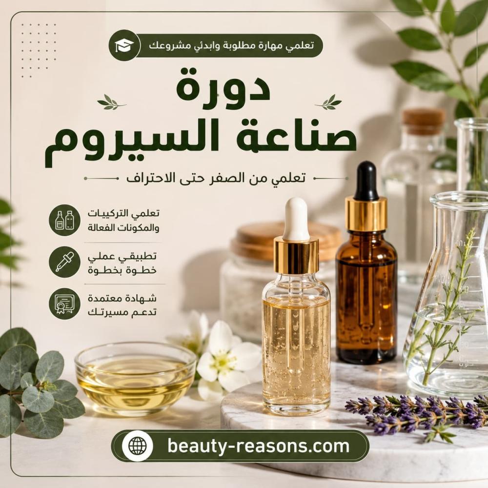 دورة صناعة السيروم | تعلم تصنيع سيروم البشرة