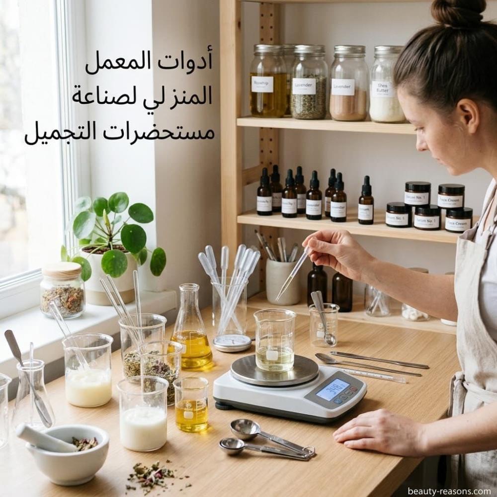أدوات المعمل المنزلي لصناعة مستحضرات التجميل