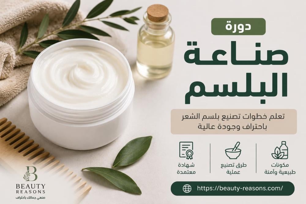 دورة صناعة البلسم الاحترافي | تعلم تصنيع بلسم الشعر خطوة بخطوة
