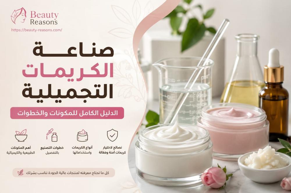 صناعة الكريمات التجميلية - المكونات والخطوات بالتفصيل