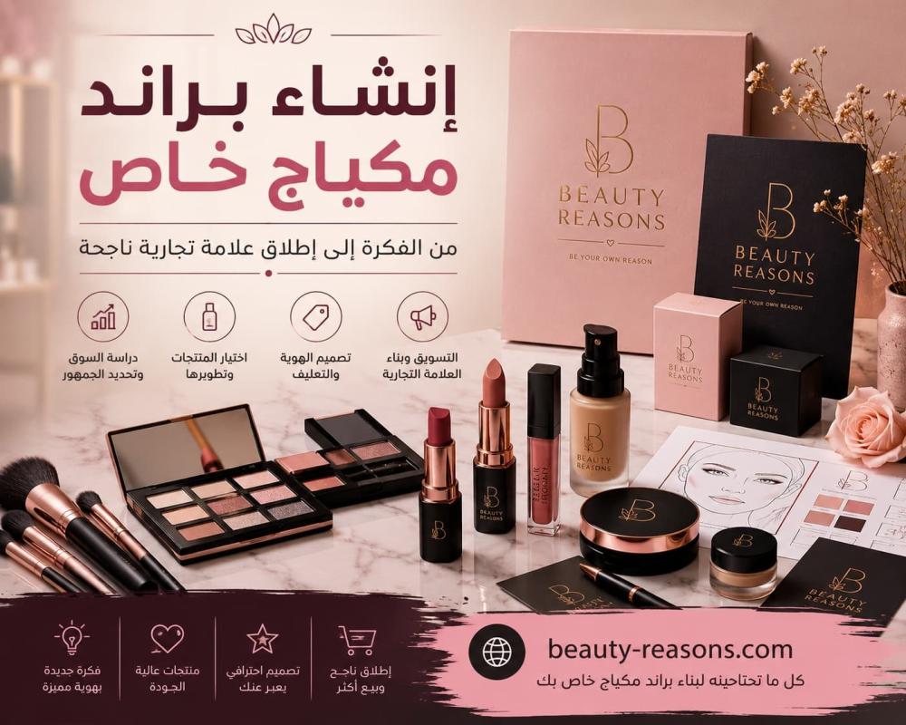 إنشاء براند مكياج خاص من الفكرة إلى إطلاق العلامة