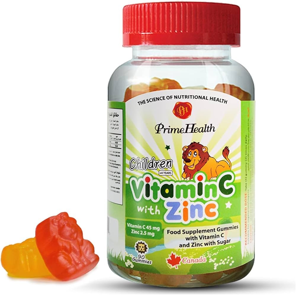 برايم هيلثي فيتامينات اطفال فيتامين سي وزنك 90 جامي