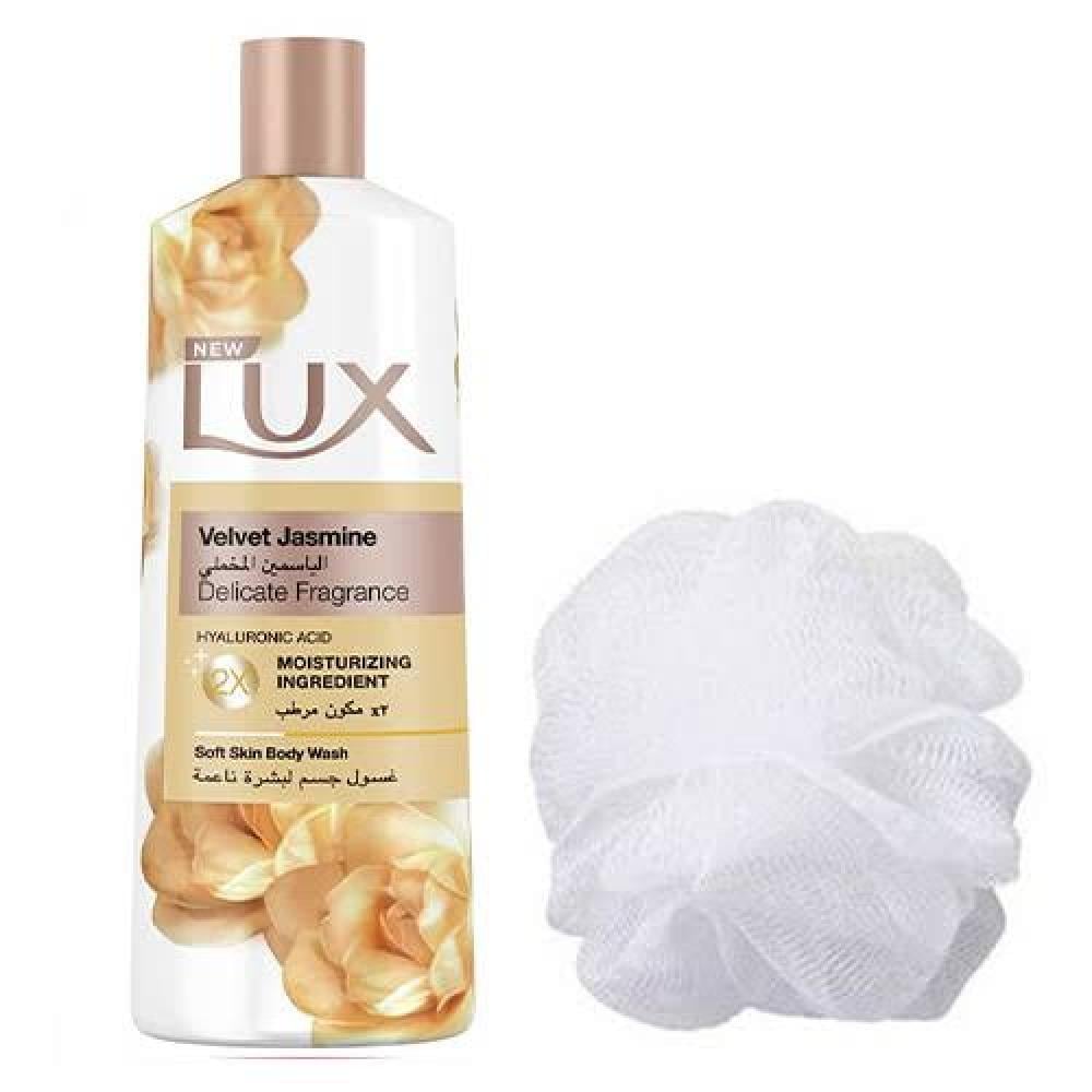 لوكس غسول الجسم مع ليفة الياسمين المخملى 250 مل