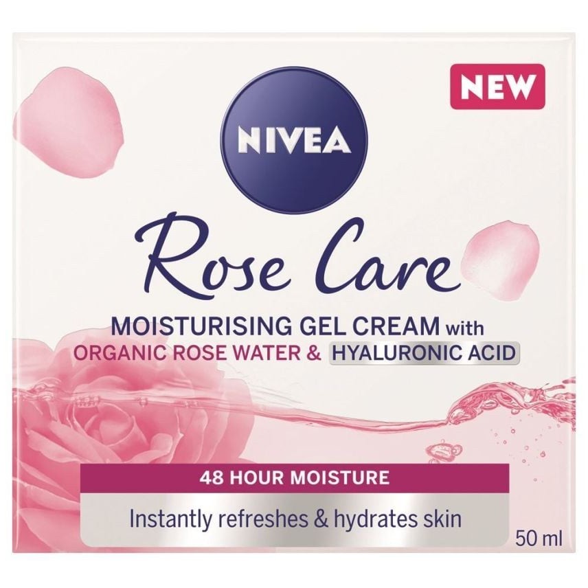 نيفيا روز كير جل  كريم مرطب  لجميع انواع البشره الحساسه 50مل