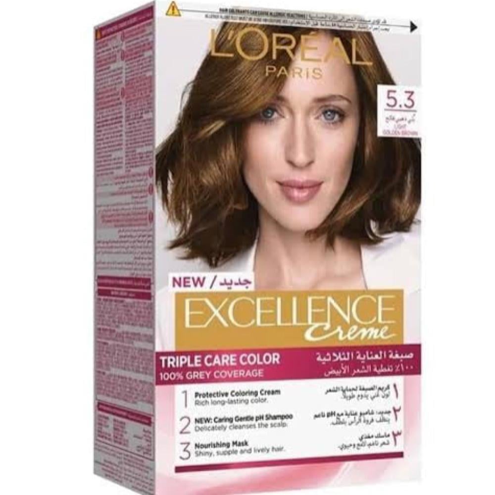 لوريال اكسلانس صبغة الشعر بنى ذهبى فاتح 5.3