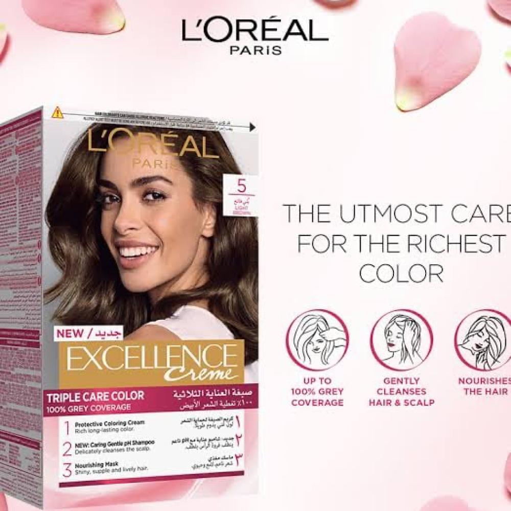 لوريال اكسلانس صبغة الشعر بنى فاتح 5