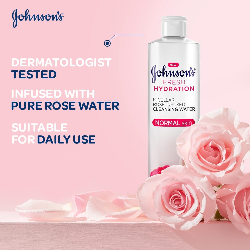 جونسون ماء ميسيلار المنظف الغنى بماء الورد للبشرة العادية 400 مل
