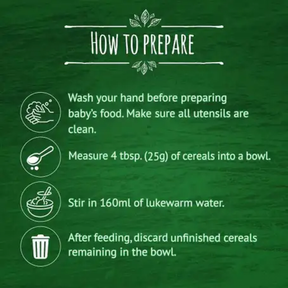 جربر طعام اطفال عضوى قمح وشوفان وفانيلا 200 جم