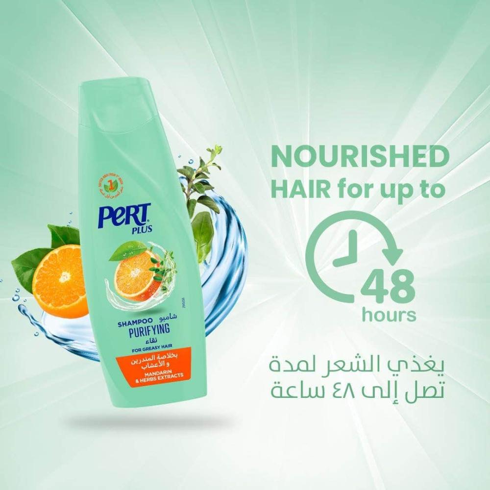 برت بلس شامبو بخلاصة المندرين للشعر الخفيف الدهنى 600 مل