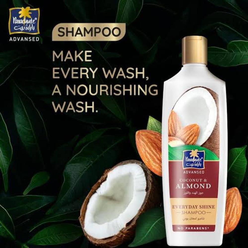 باراشوت ادفانسد شامبو لمعان يومي بجوز الهند واللوز 340 مل