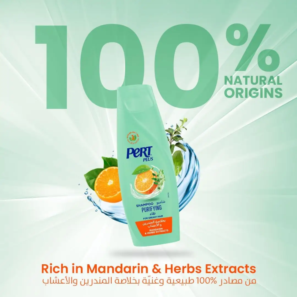 برت بلس شامبو بخلاصة المندرين للشعر الخفيف الدهنى 600 مل