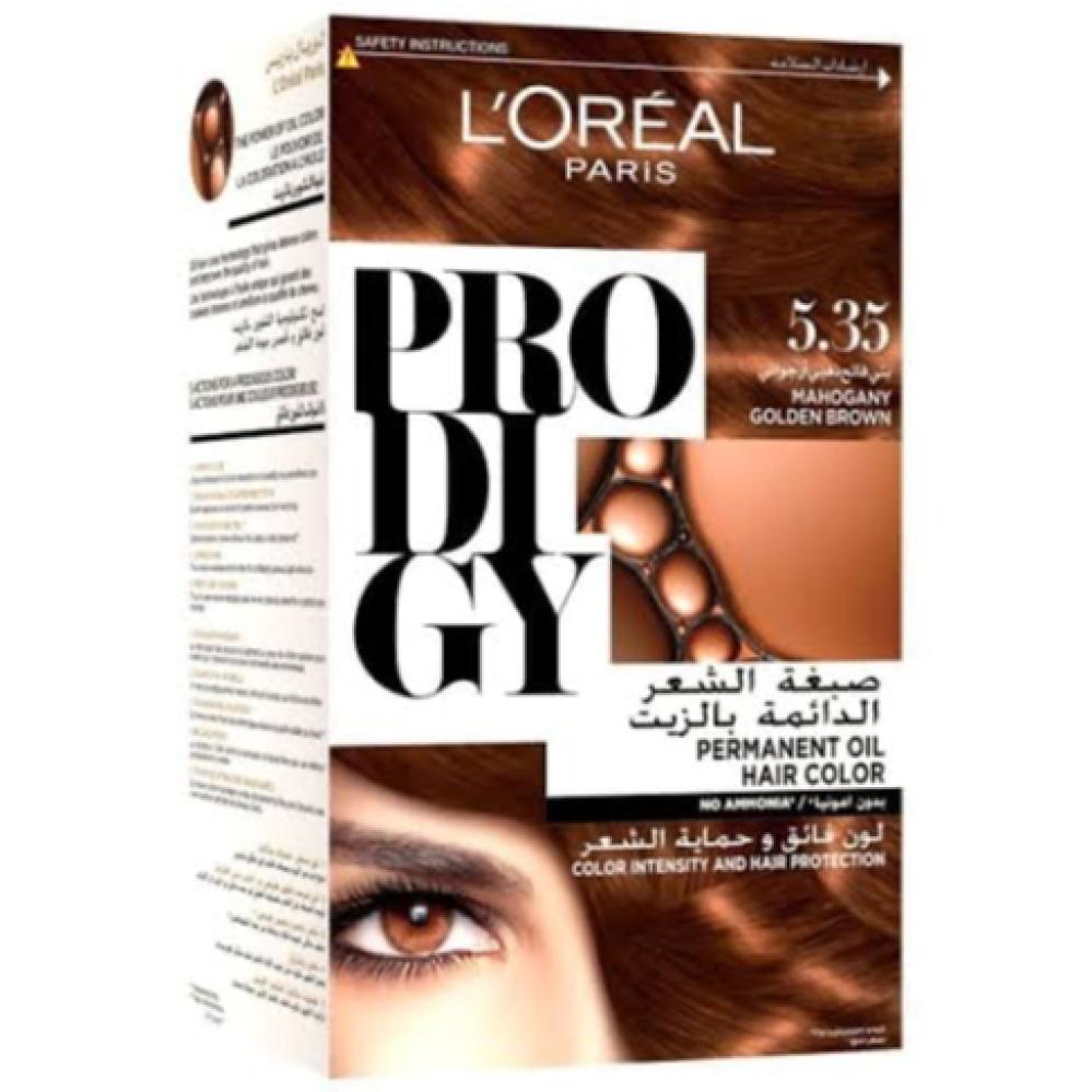 لوريال بروديجى صبغة الشعر 5.35 بنى فاتح ذهبى ارجوانى