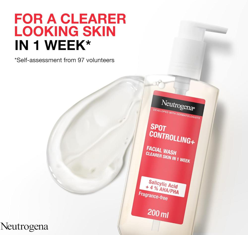 نيتروجينا غسول البشرة للتحكم بالحبوب وزالة البقع 200 مل