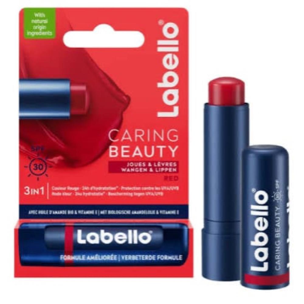 لابيلو بلسم ملون للشفاه والخدود لون احمر spf 30