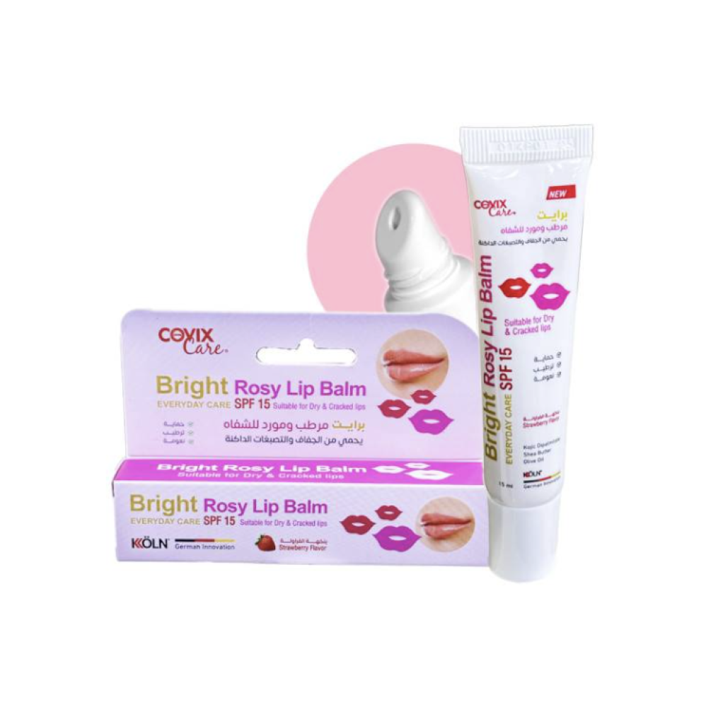 كوفيكس كير برايت مرطب ومورد للشفاه بنكهة الفراولة 15 مل