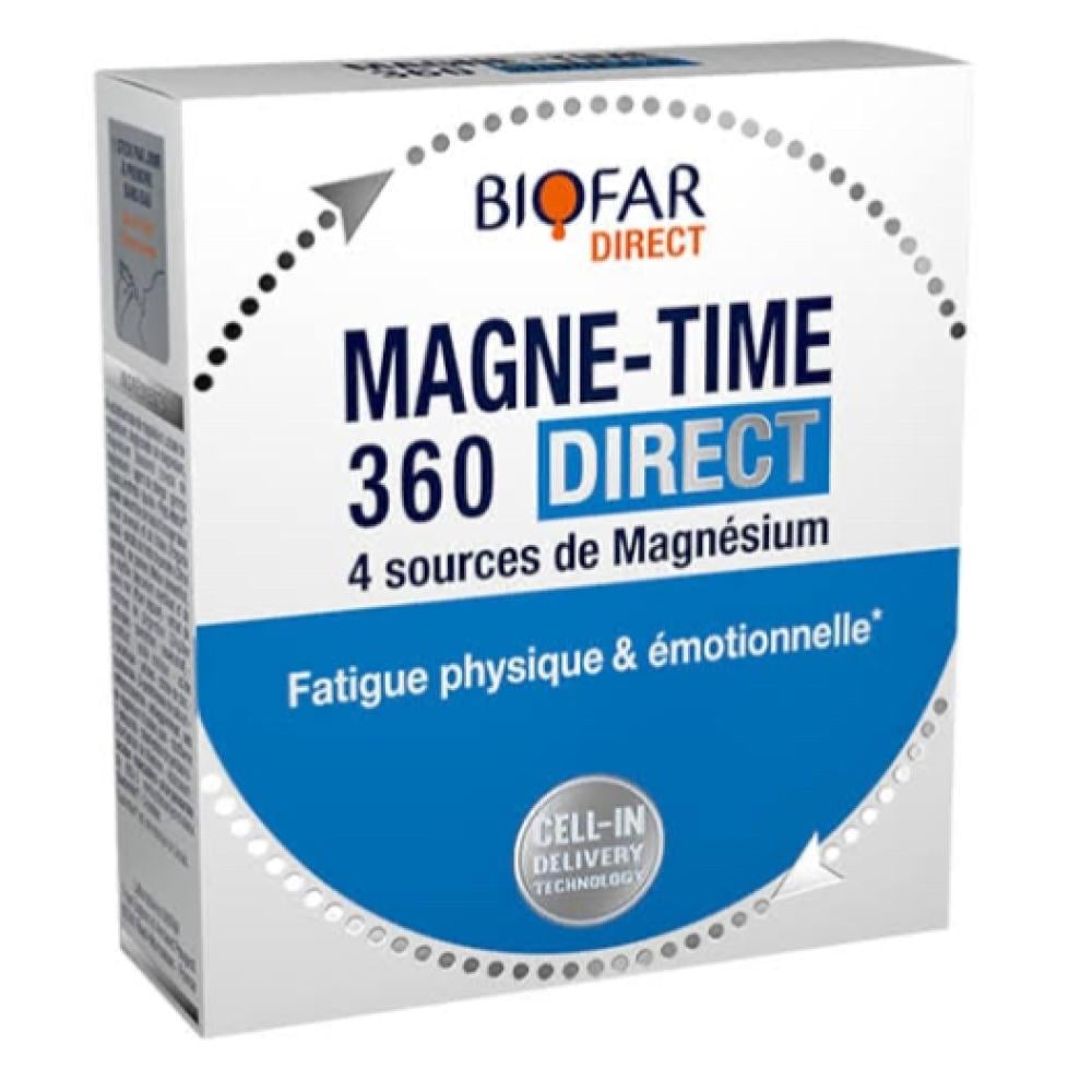 بيوفار مكمل غذائي ماغني تايم دايركت 400 معنيسيوم (14) كيس