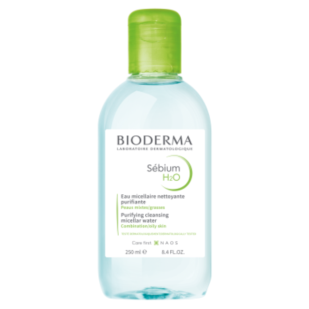 بيوديرما سيبيوم H2O ينظف ويزيل المكياج للبشره الدهنيه 250 مل