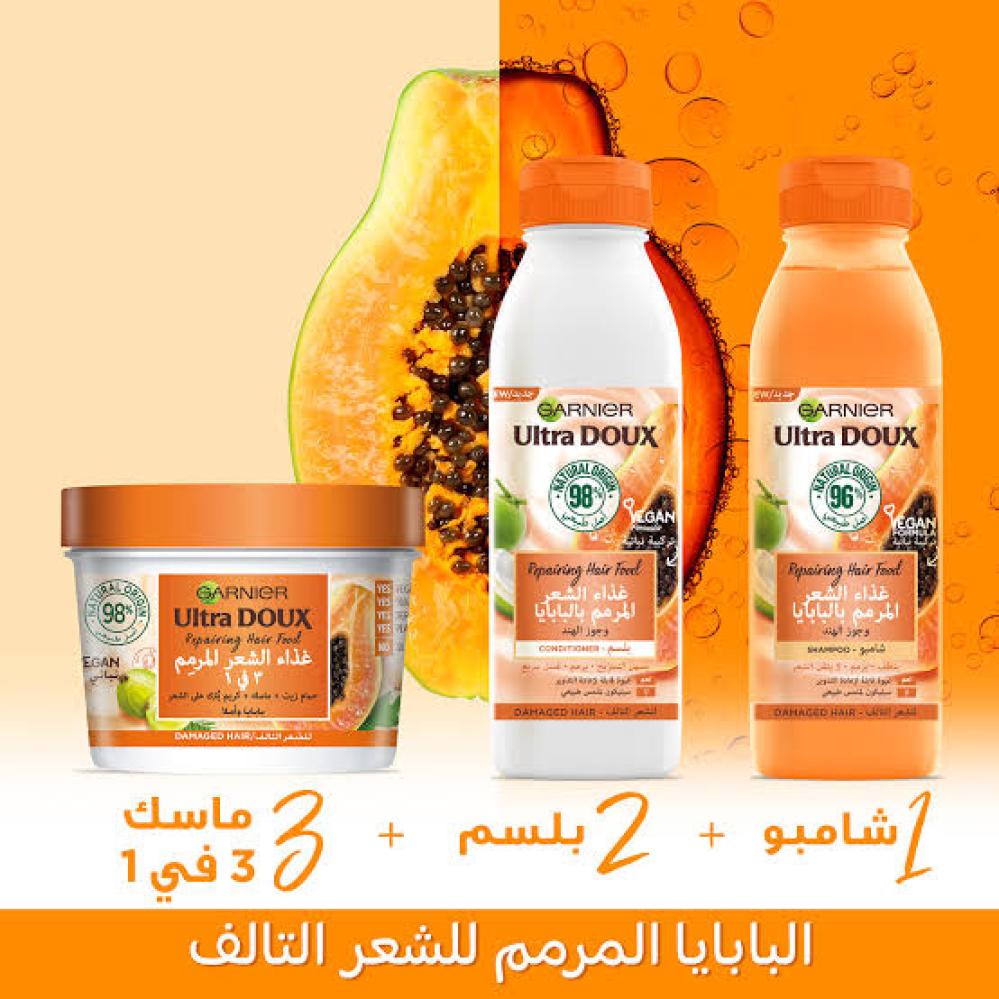 غارنيية الترادوكس بلسم غذاء الشعر المرمم بابابايا وجوز الهند 350 مل