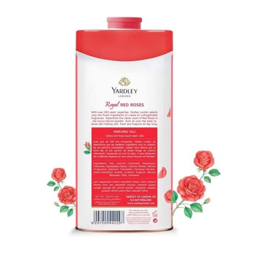 ياردلي بودرة معطره للجسم رويال ورد احمر 250 جم