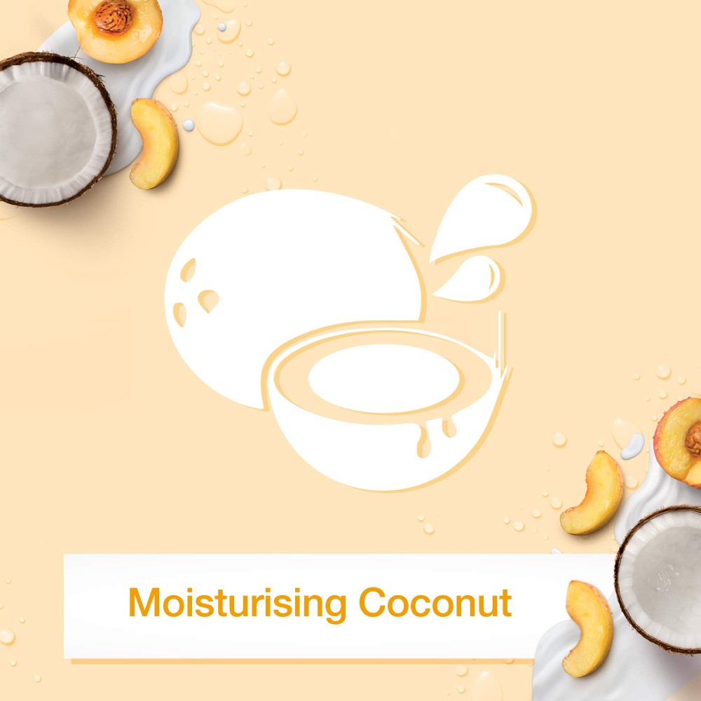 جونسون سائل استحمام  بخلاصة اللبن والخوخ وجوز الهند 400 مل