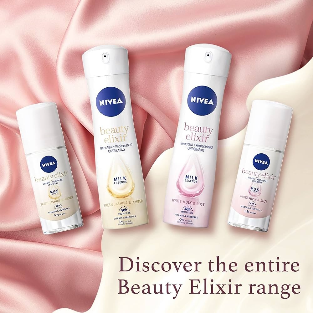 نيفيا مزيل عرق رول اون مضاد التعرق بيوتى الكسير برائحة المسك والورد  40مل