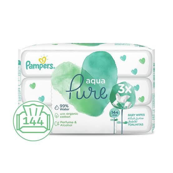 بامبرز مناديل مبللة اكوا بيور للبشرة الحساسة 3*48 منديل