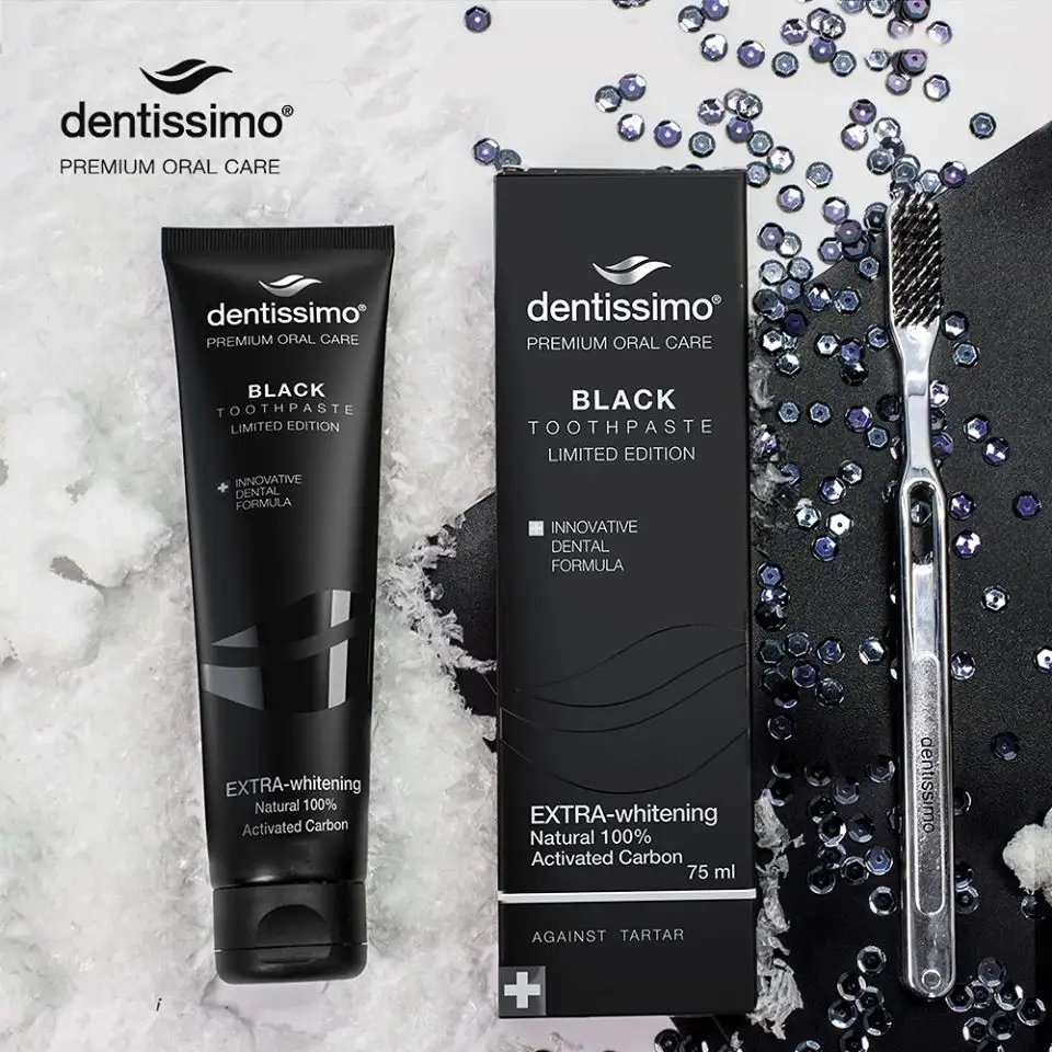 دينتسيمو معجون اسنان الاسود لتبيض الاسنان 75 مل