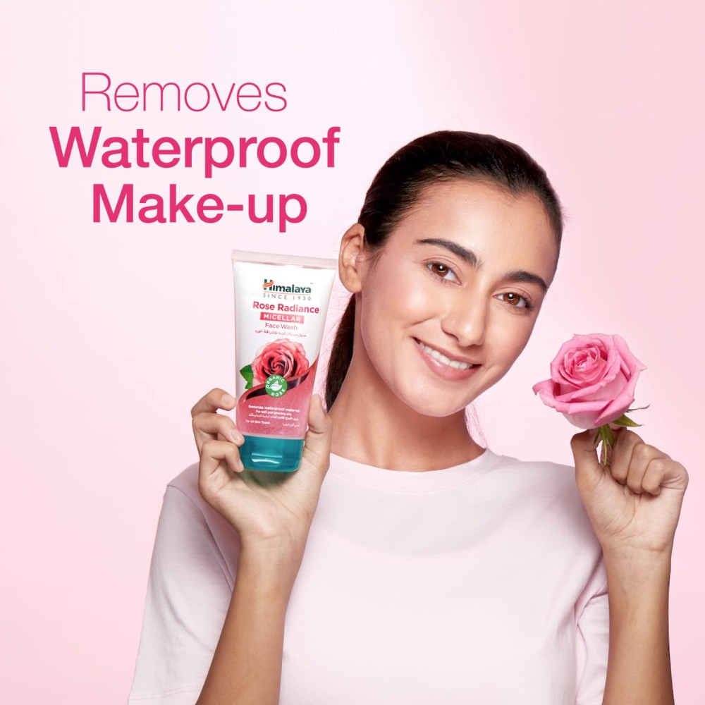 هيمالايا جل غسول ميسلار للوجه باشراقة الورد 150 مل