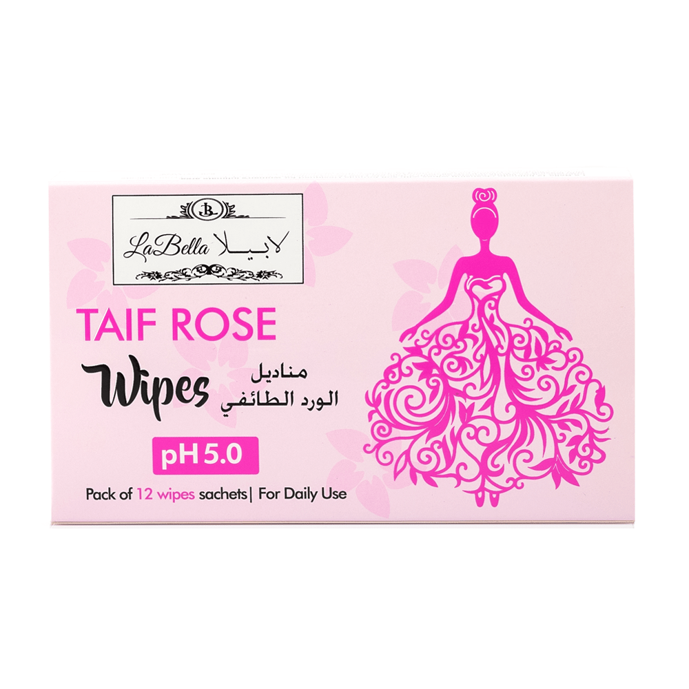 لابيلا مناديل العناية النسائية بعطر الورد الطائفي 12 منديل