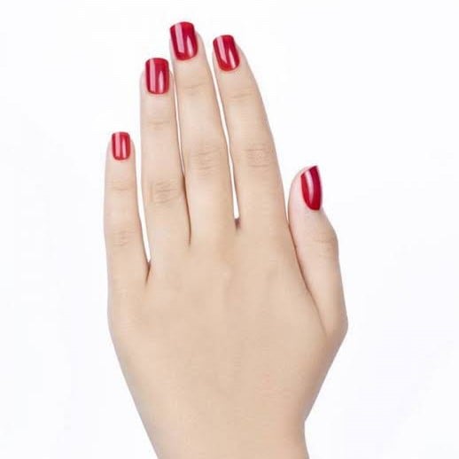 لوكا اظافر صناعية لصق ذاتى لون احمر شكل طبيعى 8