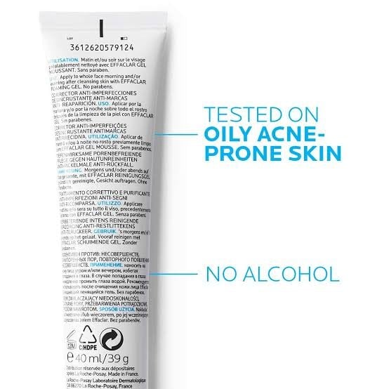 لاروش بوزيه ايفاكلار دوو + كريم لعلاج حب الشباب 40 مل