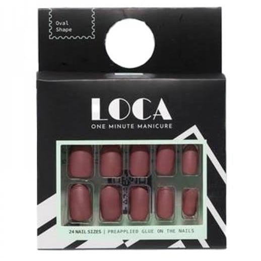 لوكا اظافر صناعية لصق ذاتى لون موف مطفى 9