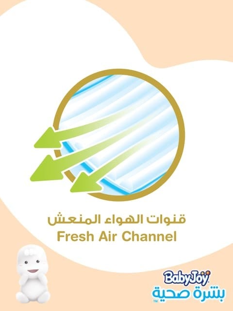 بيبي جوي عبوة ميجا بزيت الزيتون مقاس (3) 56 حفاض