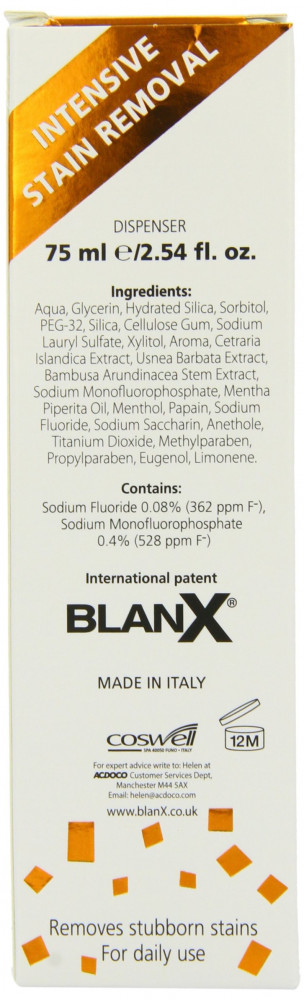بلانكس معجون اسنان مبيض مزيل فعال للتصبغات الكثيفة 75 مل