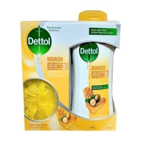 ديتول المغذى غسول الجسم بالعسل +ليفه 250 مل