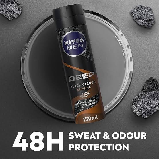 نيفيا مزيل عرق بخاخ للرجال  ديب بلاك كربون اسبرسو 150مل