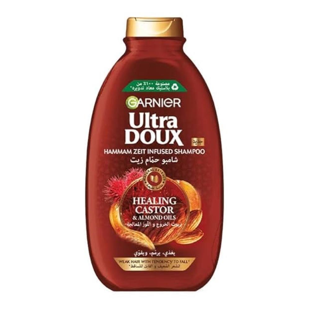 غارنيية الترادوكس شامبو حمام زيت بزيوت الخروع واللوز المعالجة 400 مل