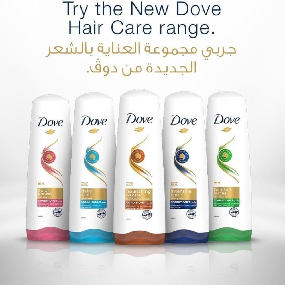 دوف بلسم الزيوت المغذية للعناية بالشعر للشعر الجاف والمتطاير 350 مل