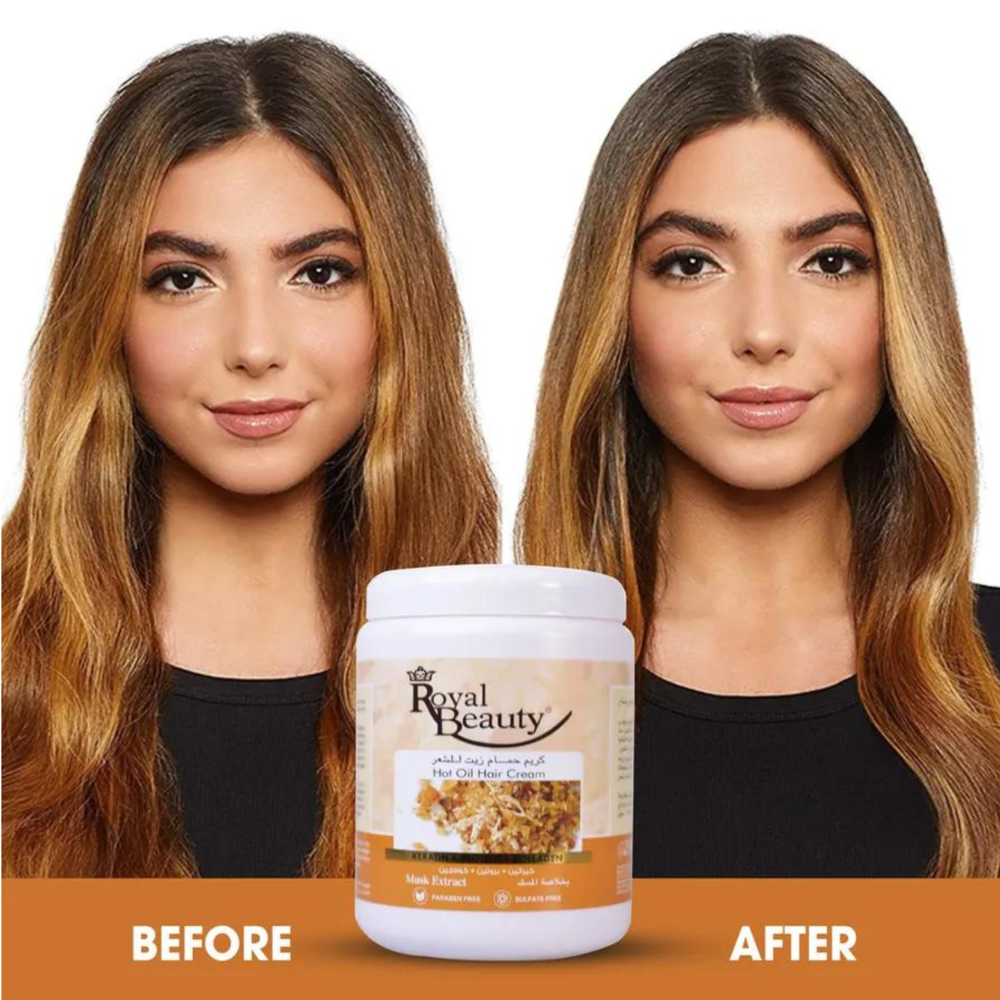 رويال بيوتي كريم حمام زيت للشعر بخلاصة المسك 1000 جم