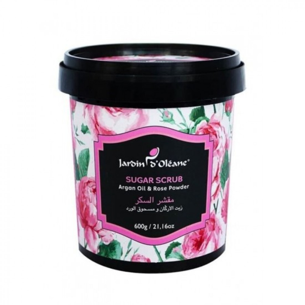 جاردن اوليان مقشر السكر زيت الارجان ومسحوق الورد 600جرام